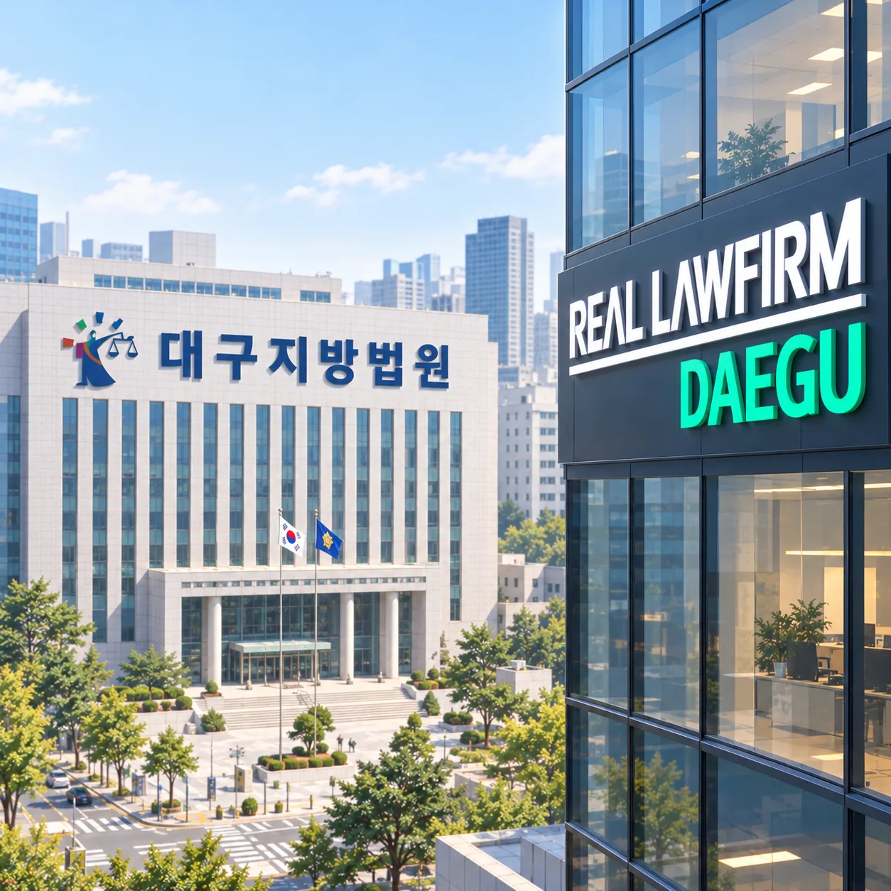 대구지방법원과 리얼로펌 대구 사무소