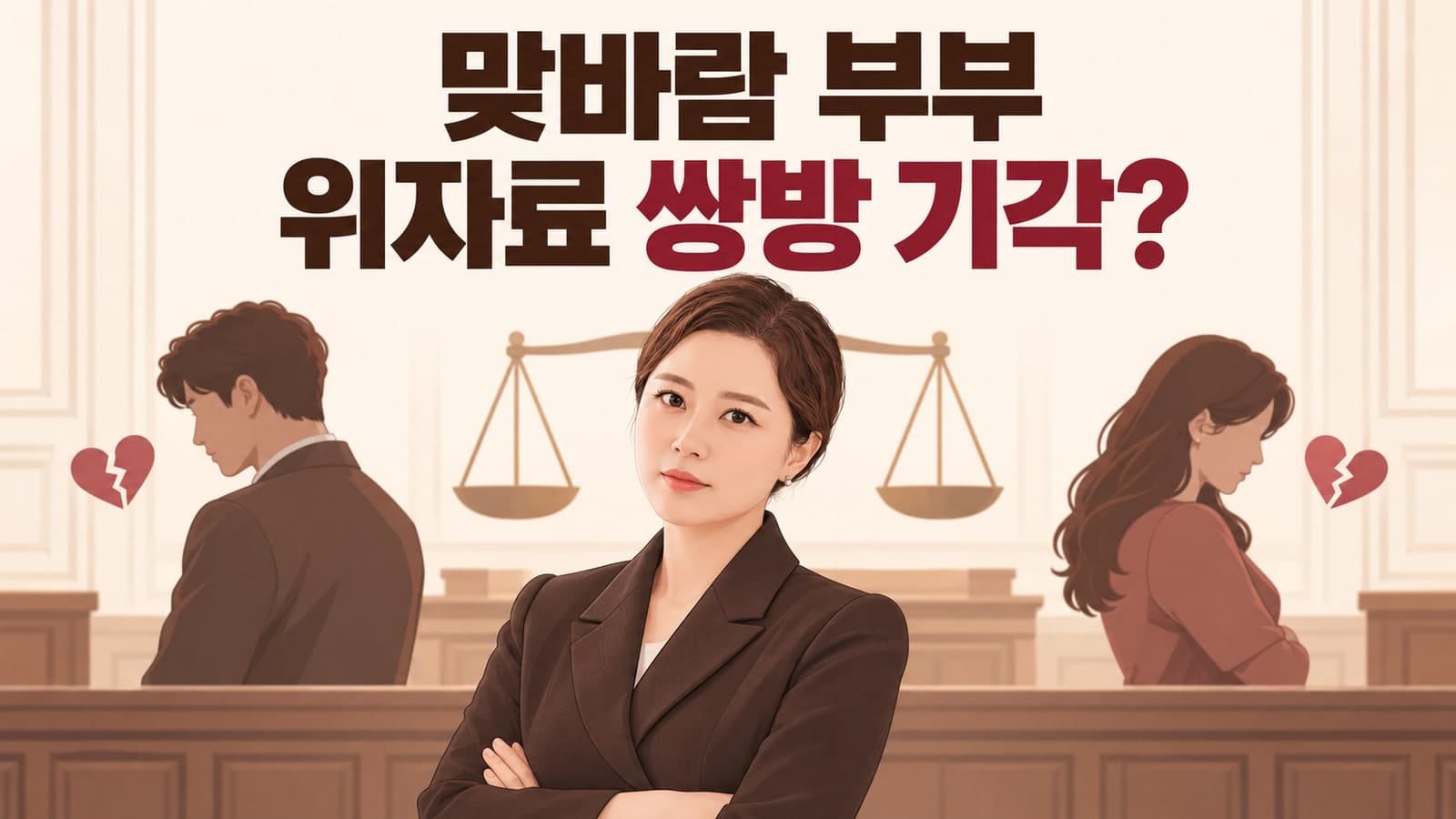 맞바람 부부 상간소송, 이혼 위자료 쌍방 기각이 위험한 이유|대법원 판례와 대응법