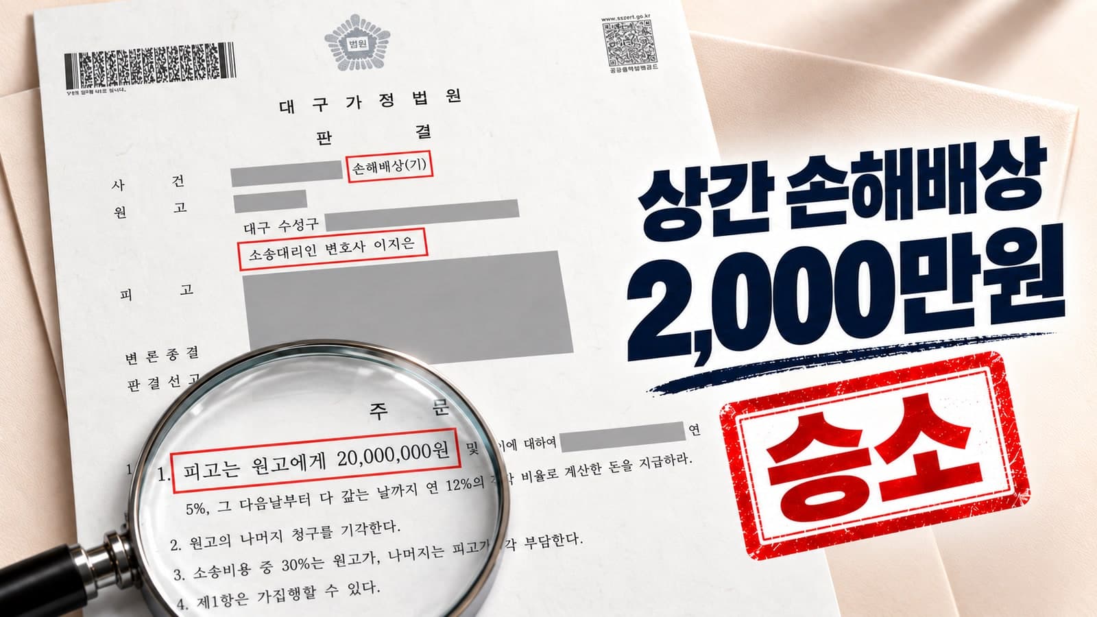 사진·SNS 메시지로 부정행위 입증, 선행 파탄 주장 배척해 위자료 2,000만 원 인정