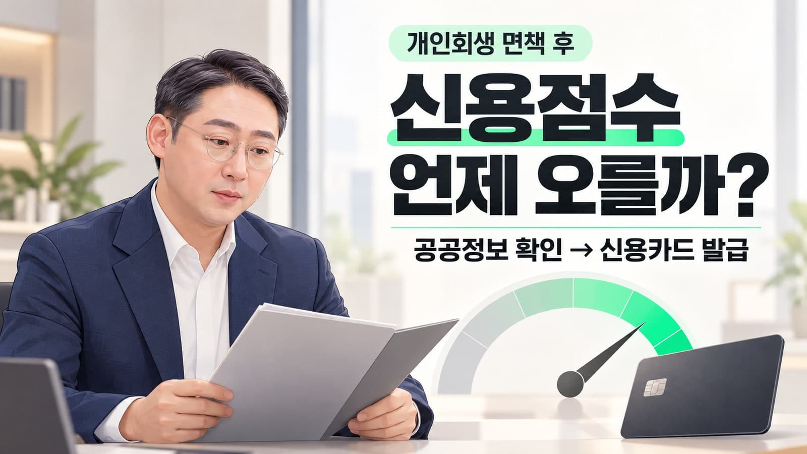개인회생 면책 후 신용점수 언제 오를까? 공공정보 확인부터 신용카드 발급까지