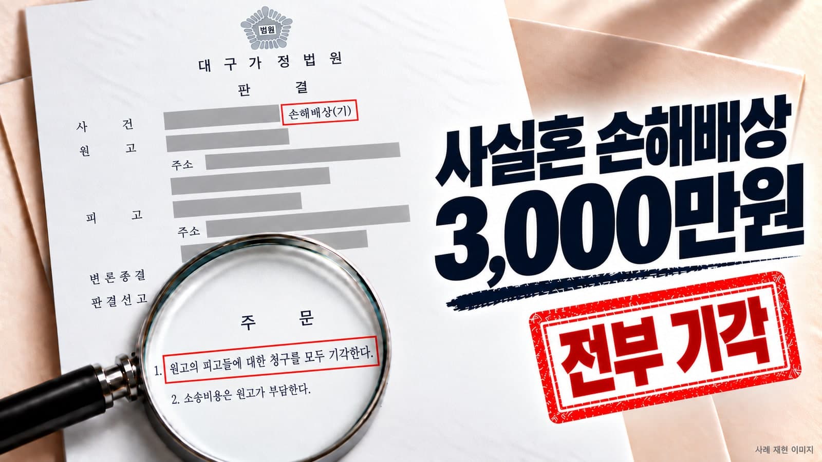 대구상간소송변호사 사실혼 관계를 주장하며 제기된 3천만 원 손해배상 청구, 방어 성공 사례
