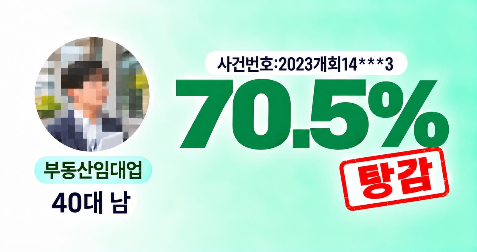 탕감률 71%, 40대 남성 부동산임대업