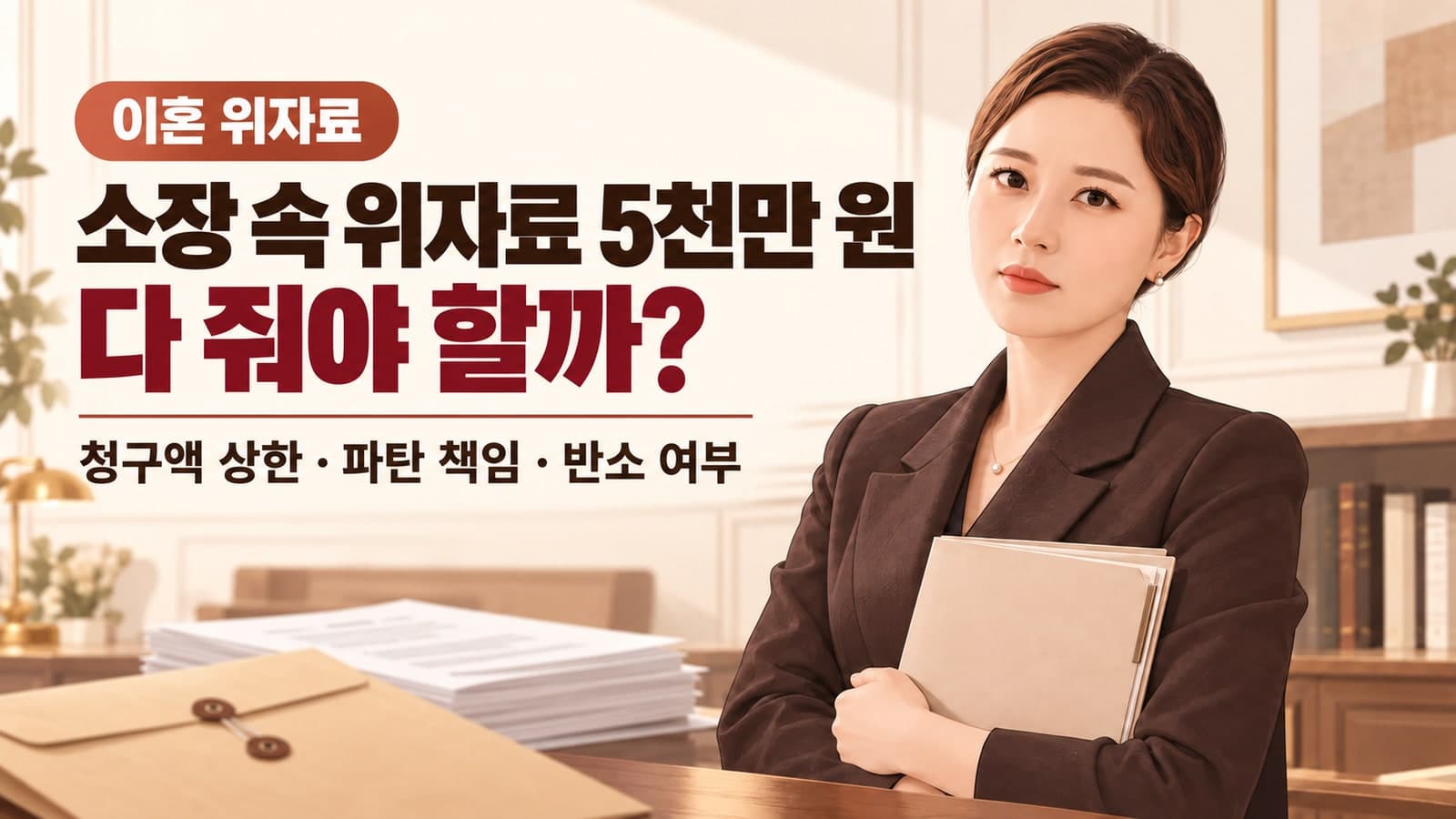 이혼소장에 위자료 5천만 원, 청구된 금액을 다 줘야 할까?
