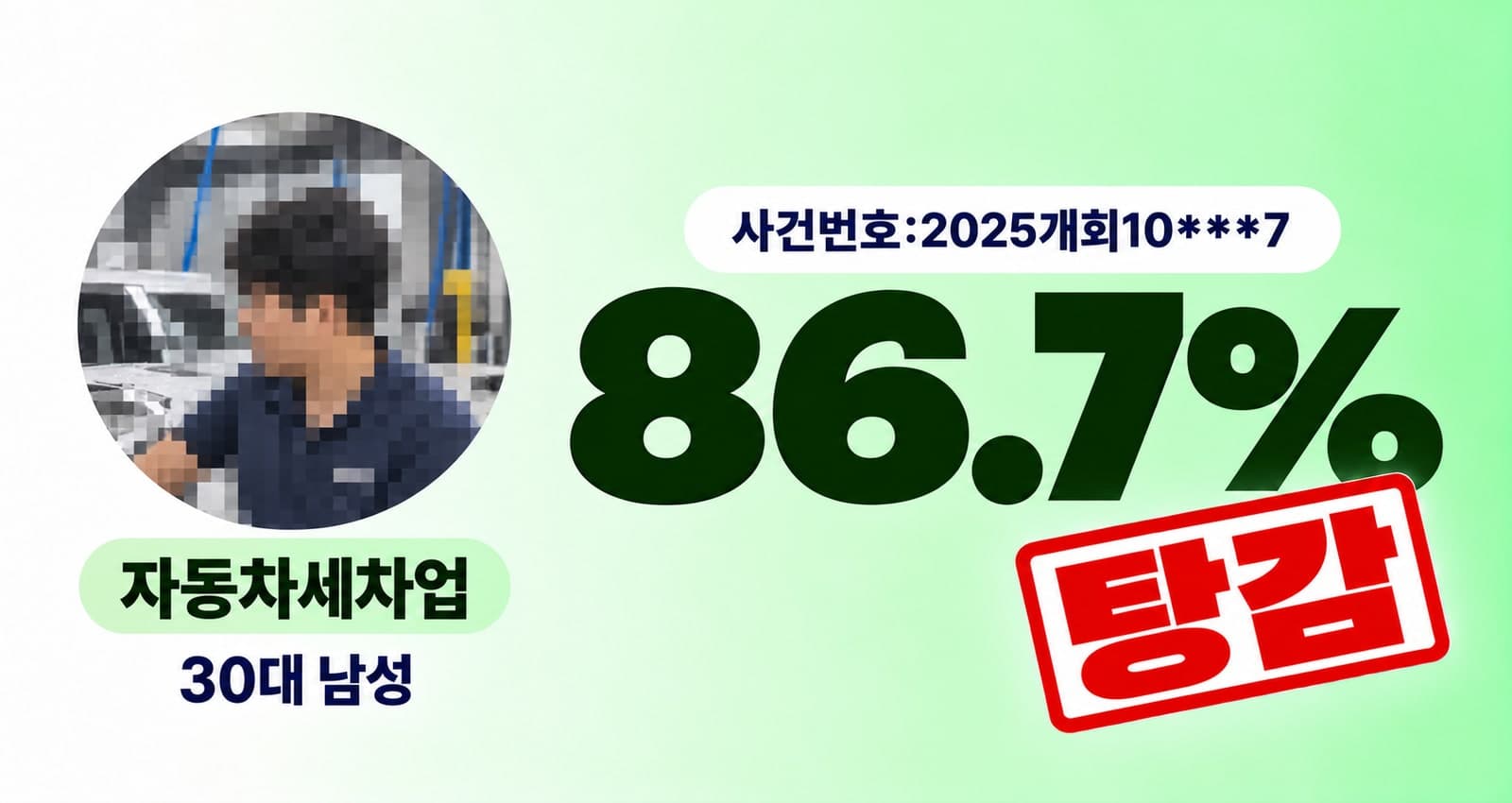 30대 남성 자동차세차업 개인회생 성공사례
