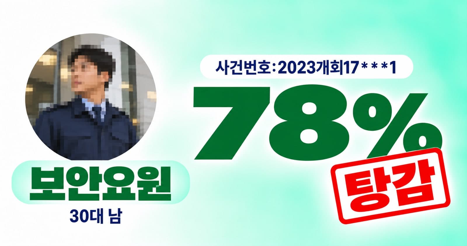 30대 남성 보안요원 개인회생 성공사례