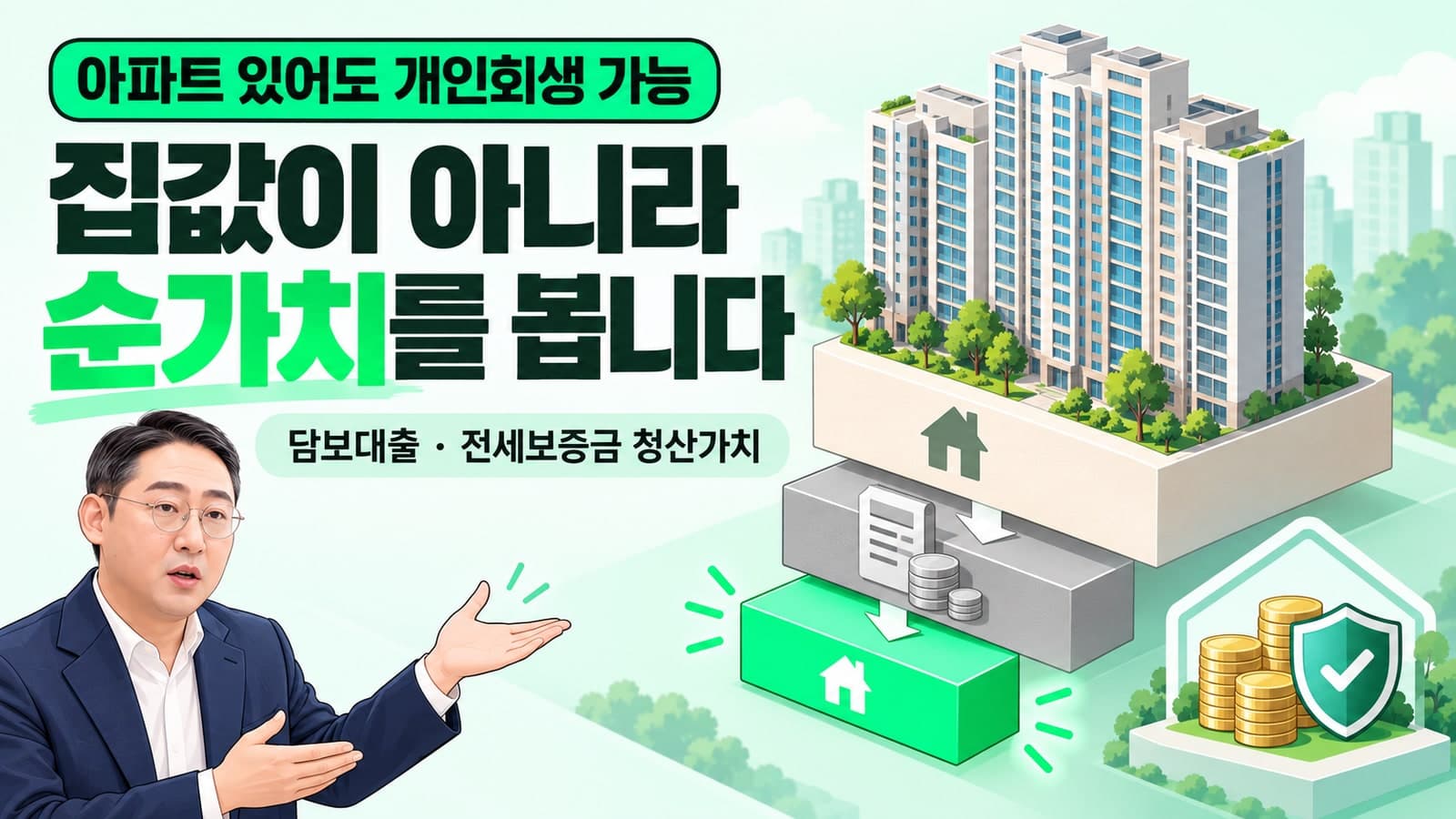 아파트 있어도 개인회생 가능할까? 담보대출·전세보증금 청산가치 계산법