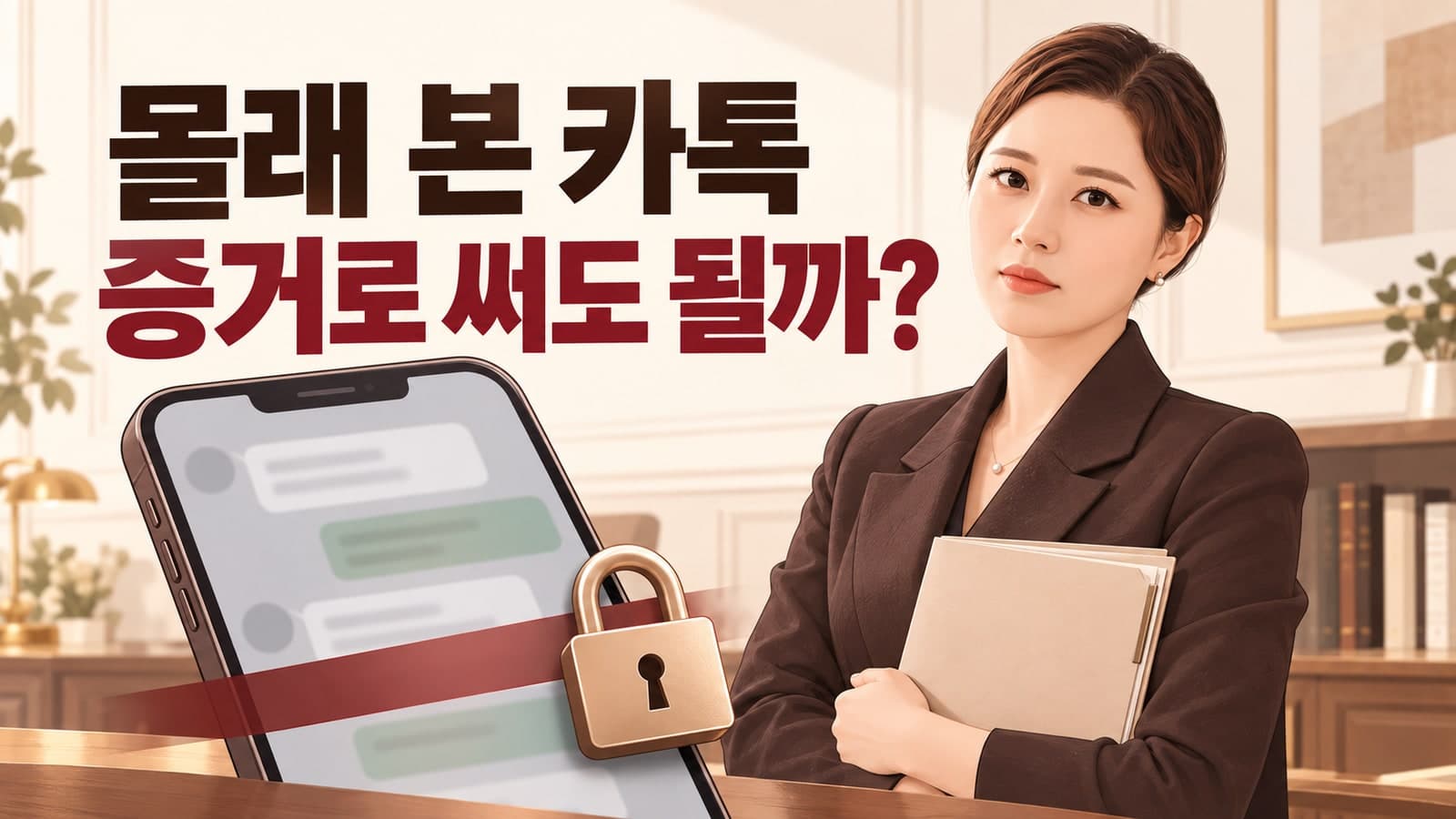 배우자 휴대폰 몰래 본 카톡, 상간소송 증거로 쓸 수 있을까? 불법수집·형사고소 핵심 정리